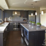 A modern kitchen in our custom homes West Vancouver project