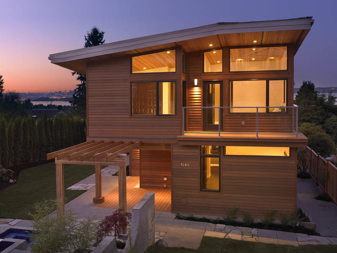 Exterior of our custom homes West Vancouver project: Modern Tranquility