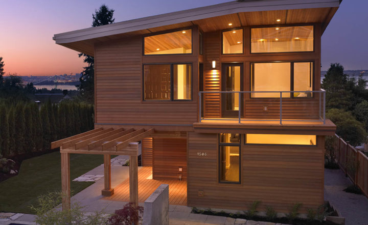 Exterior of our custom homes West Vancouver project: Modern Tranquility